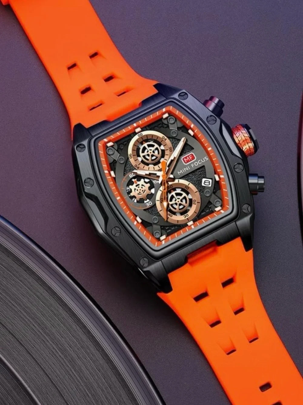 Orange Sport Chronograph Watch